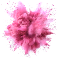 a burst of bubblegum pink smoke